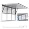 Παράθυρο VEVOR Concession 152x92 cm, Παράθυρο σέρβις από κράμα αλουμινίου για φορτηγό τροφίμων, Παράθυρο σερβιρίσματος με βάση έως 85 μοίρες με 6 συρόμενα παράθυρα, πόρτα τέντας και γάντζο έλξης, για ρυμουλκούμενα παραχώρησης