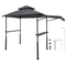 Κιόσκι VEVOR Grill, Διπλής Επίπεδης Οροφής 2,43 x 1,5 μ., Κιόσκι BBQ με Επιπλέον Τέντα, Στέγαστρο Ψησταριάς από Ατσάλι με Ηλεκτροστατική Βαφή και 2 Πλαϊνά Ράφια, Ανοιχτήρι Μπουκαλιών & Γάντζοι, Εξωτερική Στέγη Ψησταριάς για Κήπο