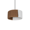 GLOBOSTAR® TAG 205-0059 Boho Κρεμαστό Φωτιστικό Οροφής με Ντουί 1 x E27 AC 220-240V IP20 - Λευκό & Καφέ - M30 x Π30 x Υ18cm