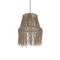 GLOBOSTAR® ROKA 205-0075 Boho Κρεμαστό Φωτιστικό Οροφής με Ντουί 1 x E27 AC 220-240V IP20 - Μπεζ - M30 x Π30 x Υ45cm