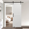 Συρόμενη Πόρτα Αχυρώνα VEVOR, 762 x 2134mm, Πάνελ MDF υψηλής αντοχής, Πόρτα Αχυρώνα με Κιτ Μηχανισμών, Αδιάβροχη Επιφάνεια PVC, Εύκολη Εγκατάσταση, Πλαίσιο H, Ομαλά και Αθόρυβα Συρόμενη για Σαλόνι, Μπάνιο