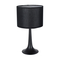 GloboStar® AMBROSIA 01394 Μοντέρνο Επιτραπέζιο Φωτιστικό Πορτατίφ Μονόφωτο 1 x E27 IP20 Μαύρο Μέταλλο με Μαύρο Ύφασμα - Μ25 x Π25 x Υ46cm