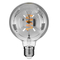 GLOBOSTAR® BUBBLE 99139 Λάμπα E27 G125 LED 6W 470lm 360° AC 220-240V IP20 Θερμό Λευκό 2700K Dimmable - Soft Spiral Filament Chip - Μαύρο Φιμέ - Μ12.5 x Π12.5 x Υ17.8cm - 3 Χρόνια Εγγύηση