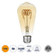 GLOBOSTAR® PEAR 99141 Λάμπα E27 ST64 LED 4W 280lm 360° AC 220-240V IP20 Ultra Θερμό Λευκό 2200K Dimmable - Soft T Spiral Filament Chip - Μελί - Μ6.4 x Π6.4 x Υ14cm - 3 Χρόνια Εγγύηση