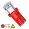 GLOBOSTAR® W5W-T10 81051 Λάμπα W5W T10 LED 0.6W 110lm 360° DC 12V IP20 Κόκκινο - 5 x Epistar SMD5050 Chip - Μ1.2 x Π1.2 x Υ2.7cm - 1 Χρόνο Εγγύηση