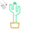 GloboStar® 78574 Φωτιστικό Ταμπέλα Φωτεινή Επιγραφή NEON LED Σήμανσης CACTUS 5W με Καλώδιο Τροφοδοσίας USB - Μπαταρίας 3xAAA (Δεν Περιλαμβάνονται) - Πράσινο - Κίτρινο
