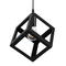 GLOBOSTAR® CUBE 00801 Μοντέρνο Κρεμαστό Φωτιστικό Οροφής με Ντουί 1 x E27 AC 220-240V IP20 - Μαύρο - Μ25 x Π25 x Υ25cm