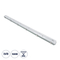 GLOBOSTAR® VIGAS 90615 Γραμμικό Βιομηχανικό Φωτιστικό Σκαφάκι Tri-Proof με Μεταλλικά Clips για 2 x Λάμπες T8 G13 150cm Τύπου Φθορίου LED Τροφοδοσίας Ενός Άκρου 120° AC 220-240V Αδιάβροχο IP65 - Γκρι με Διάφανο Κάλυμμα Πλαστικό PC - Μ156 x Π12 x Υ9cm