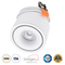 GLOBOSTAR® OMEGA-R 60294 Χωνευτό Κινούμενο Downlight Σποτ LED 12W 1560lm 36° AC 220-240V IP20 Φυσικό Λευκό 4500K - Bridgelux COB Chip & TÜV SÜD Driver - Λευκό Ματ - Μ10 x Π10 x Υ8.2cm / Q9cm - 5 Χρόνια Εγγύηση