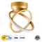 GLOBOSTAR® AMELIA 61054 Μοντέρνο Φωτιστικό Οροφής LED 20W 2400lm 300° AC 220-240V IP20 Ρυθμιζόμενο Λευκό CCT με On/Off 2700K/4500K/6000K - Lumileds SMD Chip - Χρυσό Βούρτσας - Μ24.5 x Π16 x Υ25cm - 3 Χρόνια Εγγύηση