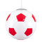 GLOBOSTAR® FOOTBALL 00646 Παιδικό Κρεμαστό Φωτιστικό Οροφής με Ντουί 1 x E27 AC 220-240V IP20 - Λευκό & Κόκκινο - Μ25 x Π25 x Υ25cm