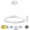 GLOBOSTAR® VENOM 61177 Μοντέρνο Κρεμαστό Φωτιστικό Οροφής LED 45W 5269lm 120° AC 220-240V IP20 Ρυθμιζόμενο Λευκό CCT με Χειριστήριο από 2700K έως 6000K Dimmable - Lumileds SMD Chip - Λευκό Ματ - Μ60 x Π60 x Υ6.5cm - 3 Χρόνια Εγγύηση