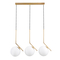 GLOBOSTAR® MONROE 00955 Μοντέρνο Κρεμαστό Φωτιστικό Οροφής με Ντουί 3 x E27 AC 220-240V IP20 - Χρυσό & Λευκό - Μ74 x Π25 x Υ50cm