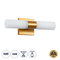 GLOBOSTAR® ANAIS 60411 Μοντέρνο Φωτιστικό Τοίχου - Απλίκα Καθρέπτη Μπάνιου με Ντουί 2 x G9 AC 220-240V IP20 - Χάλκινο - Μ34 x Π12 x Υ11cm