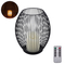 GloboStar® CANDLE 76497 Διακοσμητικό Realistic Κερί με LED Εφέ Κινούμενης Φλόγας - Μπαταρίας 2 x AA (Δεν Συμπεριλαμβάνονται) & Ασύρματο Χειριστήριο IR Θερμό Λευκό 2700K Dimmable Μαύρο Φ19 x Υ24cm
