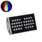 GloboStar® FLOOD-TENA 90222 Προβολέας Wall Washer για Φωτισμό Κτιρίων LED 72W 6120lm 10° DC 24V Αδιάβροχο IP65 L29.8 x W15.5 x H18cm RGBW DMX512 - Ασημί - 3 Years Warranty
