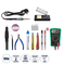 GLOBOSTAR® ELEKIT 79978 Ολοκληρωμένο DIY ΚΙΤ Εργαλείων Ηλεκτρονικού - Κολλητήρι & Βάση, Απορροφητική Τρόμπα Κόλλησης, Πλαγιοκόφτης, Τσιμπιδάκι Tweezer, Πενσέτα, Καλάι Κόλλησης, Κοπίδια, Φαλτσέτες & Ψηφιακό Πολύμετρο