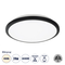 GLOBOSTAR® TUFFIN 60997 Φωτιστικό Πλαφονιέρα Οροφής LED 24W 2640lm 120° AC 220-240V Αδιάβροχο IP54 Φυσικό Λευκό 4500K - Lumileds SMD Chip - Μαύρο Ματ & Λευκό Γαλακτερό - Μ30 x Π30 x Υ6.5cm - 3 Χρόνια Εγγύηση
