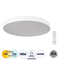 GLOBOSTAR® BURTON 61205-S Μοντέρνο Φωτιστικό Οροφής LED 100W 11020lm 120° AC 220-240V IP20 Ρυθμιζόμενο Λευκό CCT με Χειριστήριο από 2700K έως 6000K Dimmable - Lumileds SMD Chip - Λευκό Ματ - Μ80 x Π80 x Υ8cm - 3 Χρόνια Εγγύηση