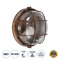 GLOBOSTAR® BOATLIGHT 61587 Vintage Φωτιστικό Καραβοχελώνα Τοίχου & Οροφής με Ντουί 1 x E27 AC 220-240V Αδιάβροχο IP65 - Χάλκινο Εφέ Σκουριάς Ματ - Μ17.5 x Π17.5 x Υ9cm