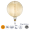 GLOBOSTAR® ORBITAL 99030 Λάμπα E27 G380 LED 10W 800lm 360° AC 220-240V IP20 Ultra Θερμό Λευκό 2200K Dimmable - Long Filament Chip - Μελί - Μ38 x Π38 x Υ55cm - 3 Χρόνια Εγγύηση