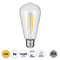 GLOBOSTAR® PEAR 99016 Λάμπα E27 ST64 LED 8W 800lm 360° AC 220-240V IP20 Θερμό Λευκό 2700K Dimmable - Long Filament Chip - Διάφανο - Μ6.4 x Π6.4 x Υ14cm - 3 Χρόνια Εγγύηση