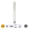 GLOBOSTAR® TUBIS 99020 Λάμπα Σωλήνας E27 T30 LED 8W 800lm 360° AC 220-240V IP20 Θερμό Λευκό 2700K Dimmable - Long Filament Chip - Διάφανο - Μ3 x Π3 x Υ30cm - 3 Χρόνια Εγγύηση