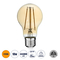 GLOBOSTAR® GLOBE 99038 Λάμπα E27 A60 LED 10W 900lm 360° AC 220-240V IP20 Ultra Θερμό Λευκό 2200K Dimmable - Long Filament Chip - Μελί - Μ6 x Π6 x Υ10.5cm - 3 Χρόνια Εγγύηση