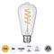 GLOBOSTAR® PEAR 99143 Λάμπα E27 ST64 LED 4W 300lm 360° AC 220-240V IP20 Θερμό Λευκό 2700K Dimmable - Soft S Spiral Filament Chip - Διάφανο - Μ6.4 x Π6.4 x Υ14cm - 3 Χρόνια Εγγύηση