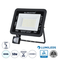 GLOBOSTAR® AURORA 61441 Προβολέας με Ανιχνευτή PIR / Αισθητήρα Κίνησης LED 50W 6250lm 120° AC 220-240V Αδιάβροχο IP67 Ψυχρό Λευκό 6000K - Lumileds SMD Chip - TÜV Rheinland Certified - Μαύρο Ματ - Μ21 x Π5 x Υ21cm - 3 Χρόνια Εγγύηση