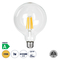GLOBOSTAR® BUBBLE 99089 Λάμπα E27 G125 LED 7W 1470lm 360° AC 220-240V IP20 Θερμό Λευκό 2700K - Long Filament Chip - Διάφανο - Μ12.5 x Π12.5 x Υ13.8cm - 3 Χρόνια Εγγύηση