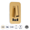 GLOBOSTAR® LADY-O 61366 Μοντέρνο Φωτιστικό Τοίχου - Απλίκα Ξενοδοχείου Reading Light με Φορτιστή USB 3A LED 10W 1000lm 36° & 360° AC 220-240V IP20 Φυσικό Λευκό 4500K - Bridgelux COB Chip & TÜV SÜD Driver - Χρυσό Βούρτσας - Μ10.5 x Π10 x Υ18.5cm - 3 Χρόνια Εγγύηση