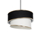 GLOBOSTAR® SONIA 203-0120 Μοντέρνο Κρεμαστό Φωτιστικό Οροφής με Ντουί 1 x E27 AC 220-240V IP20 - Μαύρο & Λευκό - Μ30 x Π30 x Υ24cm