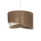 GLOBOSTAR® LILI 203-0177 Μοντέρνο Κρεμαστό Φωτιστικό Οροφής με Ντουί 1 x E27 AC 220-240V IP20 - Καφέ & Μπεζ - Μ30 x Π30 x Υ22cm