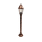 GloboStar® VITRO 203-0197 Vintage Επιδαπέδιο Φωτιστικό Κολωνάκι Κήπου Μονόφωτο 1 x E27 IP44 Χάλκινο & Διάφανο Πλαστικό - Μ17 x Π17 x Υ100cm