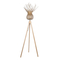 GloboStar® POPPY 01984 Boho Επιδαπέδιο Φωτιστικό Μονόφωτο 1 x E27 IP20 Μπεζ Ξύλο - Μ58 x Π58 x Υ168cm