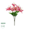 GloboStar® Artificial Garden PINK LILY BOUQUET 21314 Τεχνητό Διακοσμητικό Μπουκέτο Ροζ Κρίνα Y55cm