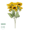 GloboStar® Artificial Garden YELLOW SUNFLOWER BRANCH 21382 Τεχνητό Διακοσμητικό Κλαδί Ηλιοτρόπιο Κίτρινο Y55cm