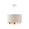 GLOBOSTAR® BASIL 204-0173 Μοντέρνο Κρεμαστό Φωτιστικό Οροφής με Ντουί 1 x E27 AC 220-240V IP20 - Μπεζ & Χρυσό - Μ30 x Π30 x Υ20cm
