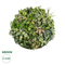 GloboStar® Artificial Garden VARIOUS PLANTS ROUND WALL DISC 20690 Τεχνητό Διακοσμητικό Στρογγυλό Πάνελ Φυλλωσιάς - Κάθετος Κήπος Μιξ Μ80 x Π80 x Υ20cm