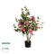 GloboStar® Artificial Garden PINK ROSES 21072 Τεχνητό Διακοσμητικό Δέντρο Τριανταφυλλιά Μ50 x Π50 x Υ90cm