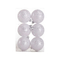 Σετ Χριστουγεννιάτικες μπάλες - 10cm - 6pcs - 326000 - White