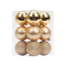 Σετ Χριστουγεννιάτικες μπάλες - 8cm - 12pcs - 326079 - Gold