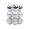 Σετ Χριστουγεννιάτικες μπάλες - 8cm - 12pcs - 326079 - Silver