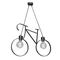 Bike Light - Κρεμαστό Δίφωτο Φωτιστικό E27 Industrial Μέταλλο Μαύρο Μοντέρνο Design - Μ67 x Π3.5 x Υ41cm