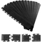 Κιτ ακμών μετάβασης για ανδρικά δάπεδα γκαράζ VEVOR, 12 άκρες και 4 γωνίες, ανθεκτικό, αρθρωτό περίγραμμα δαπέδου γκαράζ από PVC με αλληλοσύνδεση, αντιολισθητικό, συμβατό μόνο με τα 4-πλευρικά αλληλοσυνδεόμενα χαλάκια VEVOR, μαύρο