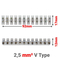 Κλέμμες Σειρά 12 Θέσεων 2,5mm² V Type
