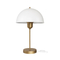 GLOBOSTAR® GAZETA 203-0303 Μοντέρνο Επιτραπέζιο Φωτιστικό Πορτατίφ με Ντουί 1 x E27 AC 220-240V IP20 - Λευκό & Μπρονζέ  - Μ25 x Π25 x Υ39cm