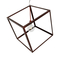 GLOBOSTAR® CUBE 999-0216 Μοντέρνο Κρεμαστό Φωτιστικό Οροφής με Ντουί 1 x E27 AC 220-240V IP20 - Χάλκινο - Μ70 x Π70 x Υ87cm