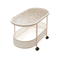 Τροχήλατο βοηθητικό τραπέζι σαλονιού διώροφο - 10712 - 282166 - White